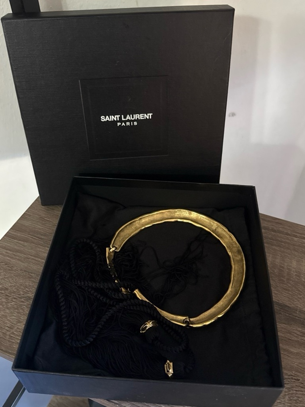 Saint Laurent Black Branded Dust Bag with Box